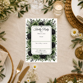 Cartão RSVP Casamento Botânico Mal-humorado