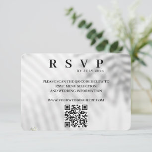 Cartão RSVP Casamento Botânico Minimalista Elegante