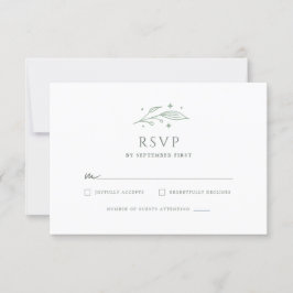 Cartão RSVP Casamento Botânico Místico