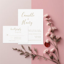 Casamento Branco Dourado Manuscrito Moderno e Mini