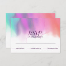 Casamento Bright Watercolor Neon Rainbow