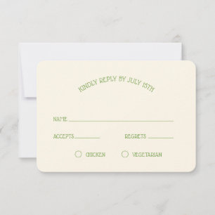 Cartão RSVP Casamento celta do trevo do nó