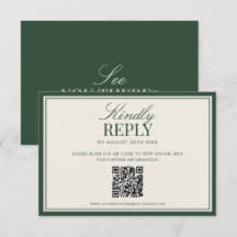 Casamento Clássico Verde Dinheiro Antigo Código QR