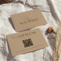 Casamento Código QR Dinheiro Antigo Bege Quente e