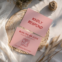 Casamento com Código QR Moderno