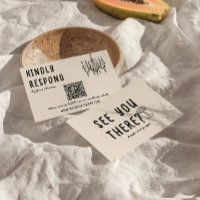 Casamento com Código QR Moderno Quirky Desenhado n