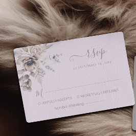 Cartão RSVP Casamento com Flor de Aquarela de Pastel Primavera