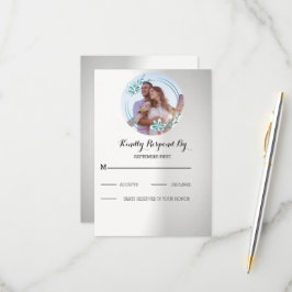Cartão RSVP Casamento com Foto Personalizada