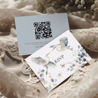 Casamento com o Código QR dos Herões Azuis Moderno