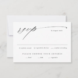 Cartão RSVP Casamento com Roteiro Simples