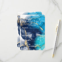 Casamento com Tinta Alcoólica Azul Dourado Persona