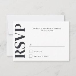 Cartão RSVP Casamento com Tipografia de Belmont