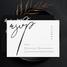 Casamento com Tipografia de Escrito Branco e Preto