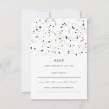 Casamento Cor-de-Rosa Verde Padrão Mínimo Moderno