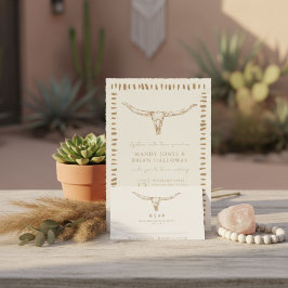 Cartão RSVP Casamento Cowboy Boho Deserto
