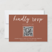 Casamento de Boho do Código QR do Script Laranja Q