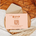 Cartão RSVP Casamento de Boho Minimalista Moderno<br><div class="desc">Rust Wedding RSVP Card,  Modern Burnt Orange Wedding RSVP Card,  Terracotta Wedding RSVP Card,  Boho Wedding RSVP Card.</div>