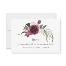 Casamento de Borgonha Floral Elegante