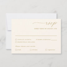 Casamento de Caligrafia em Marfim Dourado Delicado