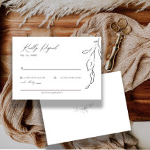 Casamento de Caligrafia Preto/Branco Minimalista M