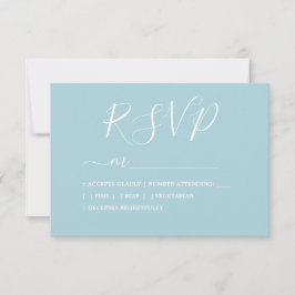 Cartão RSVP Casamento de Caligrafia Simples