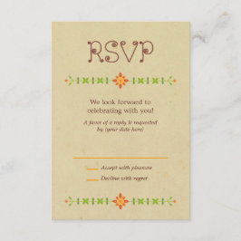 Cartão RSVP Casamento de Casal Rustic Boho Lovebird Owl