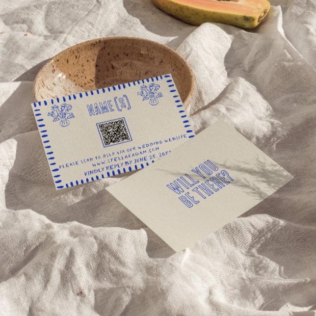 Cartão RSVP Casamento de Código QR Simulador de Simulador Simu (Criador carregado)