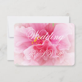 Cartão RSVP Casamento de Design Floral Rosa