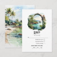 Casamento de Destino com Aquarela na Península de