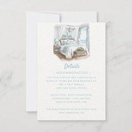Cartão RSVP Casamento de Destino de Praia | Detalhes