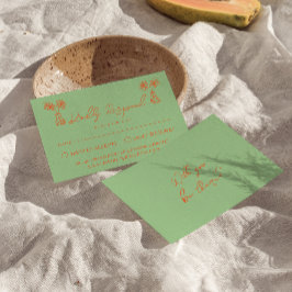 Cartão RSVP Casamento de Diversão de Cor Brilhante com Cor Bri