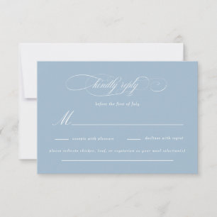 Cartão RSVP Casamento de Elegância de Script Clássico