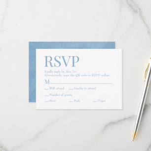 Cartão RSVP Casamento de Escolha de Refeição do Código Qr do C