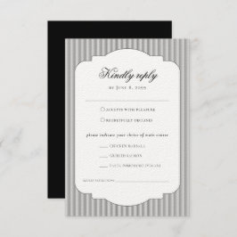 Cartão RSVP Casamento de Escolha de Refeições Clássicas Elegan