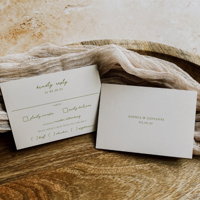 Cartão RSVP Casamento de Escolha de Refeições de Moisés de VER (Criador carregado)