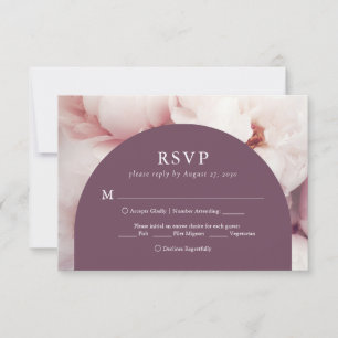Cartão RSVP Casamento de Escolha entre Pessoas Roxas Regais El