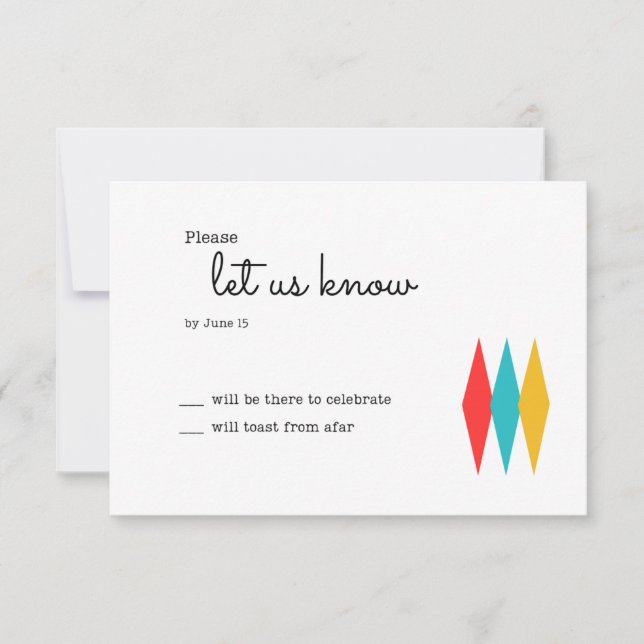 Cartão RSVP Casamento de Estilo Rock and Roll 1950 (Frente)