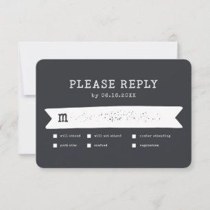 Cartão RSVP Casamento de fazendeiros russos modernos e simples