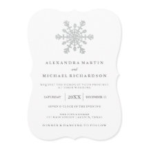 Casamento de Floco de Neve com Brilho Falso Pratea