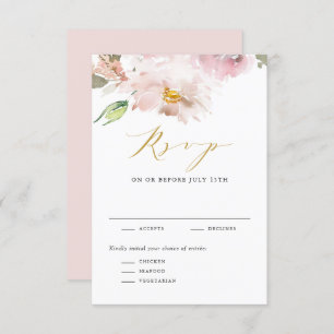 Cartão RSVP Casamento de Flores de Cobra Aquática Feminina