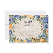 Casamento de Flores de Laranja Azul Elegante Lírio