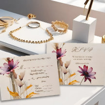 Casamento de flores roxas de cor d'água minimalist