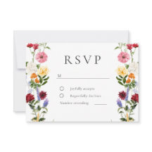 Casamento de Flores Silvestres Aquarela Primavera 