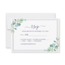 Casamento de Folhagem Verde Chic Script