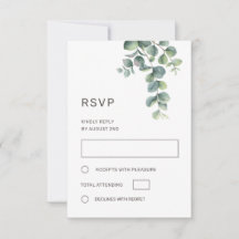 Casamento de Folhas de Eucalipto em Aquarela