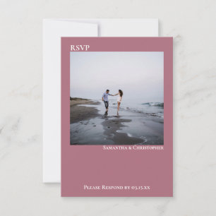 Cartão RSVP Casamento de Fotografias Moderno e Minimalista Dus