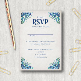 Cartão RSVP Casamento de Geek de Vídeo