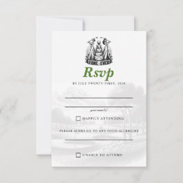 Cartão RSVP Casamento de Golf Brides