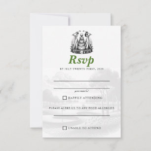 Cartão RSVP Casamento de Golf Brides