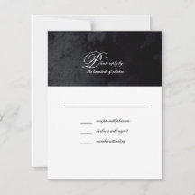Casamento de Gótico Negro de Script Simples Elegan